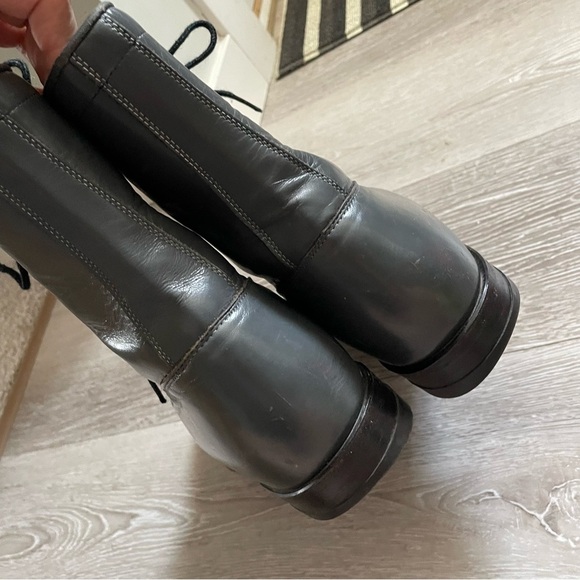 Vintage Justin Fringe Kilte Roper Boots Genuine Leather Cowboy Western Grey Mens - Picture 8 of 12